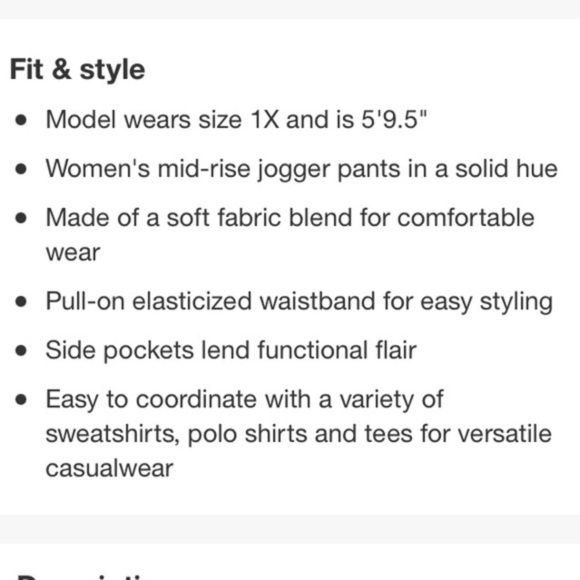 (4X)- Ava & Viv Women's Plus Size Pull-On Pants Joggers‎ - Picture 10 of 11